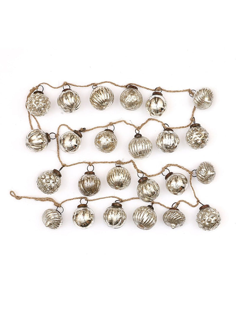 6' Mercury Glass Ornament Garland - HJHOL0042 - OS