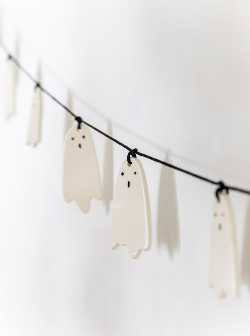 Ceramic Ghost Garland