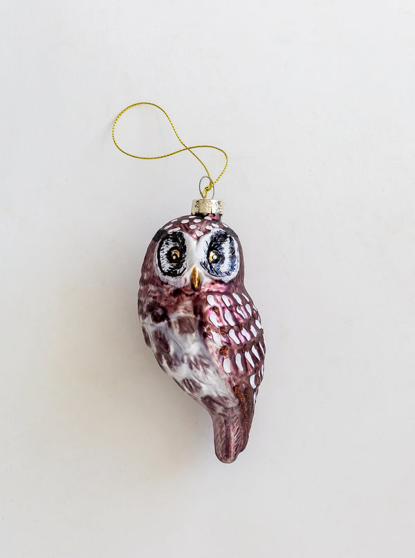 Glass Owl Ornament