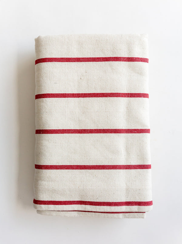 Red Striped Tablecloth