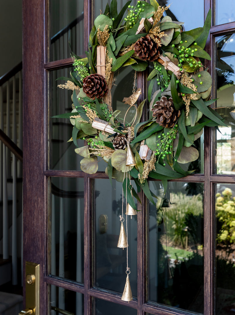 Faux Eucalyptus & Pinecone Wreath