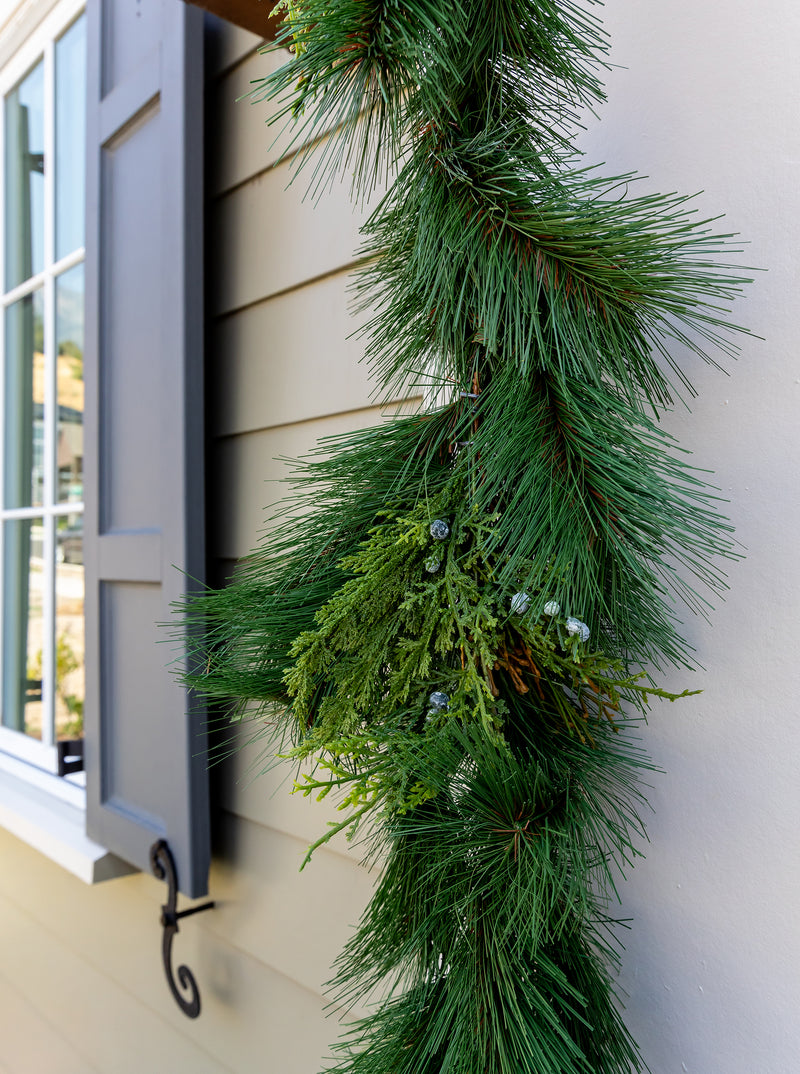 Faux 6' Mixed Pine & Juniper Garland