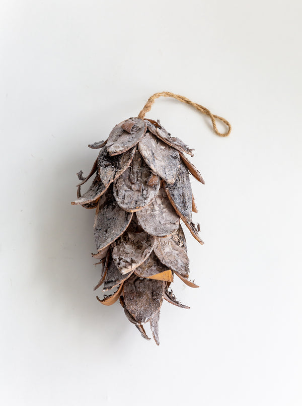 Birch Bark Pinecone Ornament