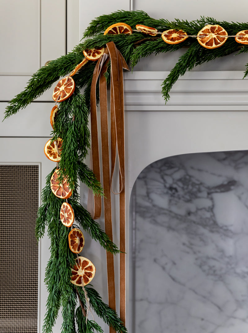 Faux 5.5' Orange Slice Garland