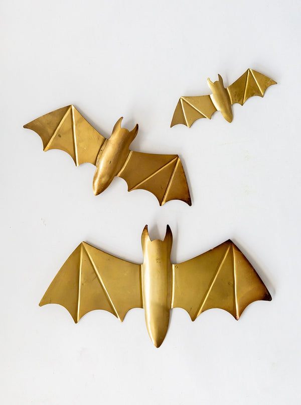 Brass Wall Bats | Set of 3