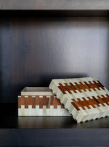 Brick Pattern Boxes | Set of 2 - HJDCR0346 - OS