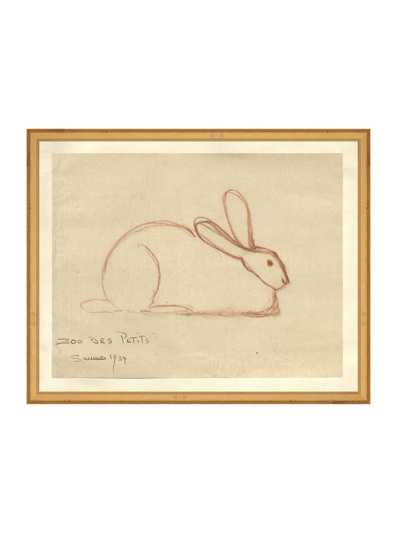 Bunny Sketch - HJART0032 - GLD - 16x20