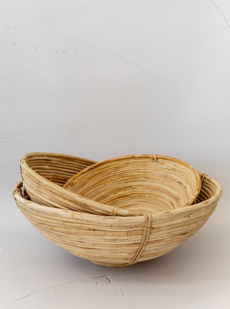 Cane Dough Bowl | Set of 3 - HJDCR0095 - SET