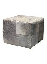 Carston Hide Ottoman - HJCHR0138 - GRY