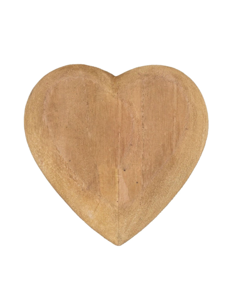 Carved Wood Heart Tray - HJDCR0341 - OS