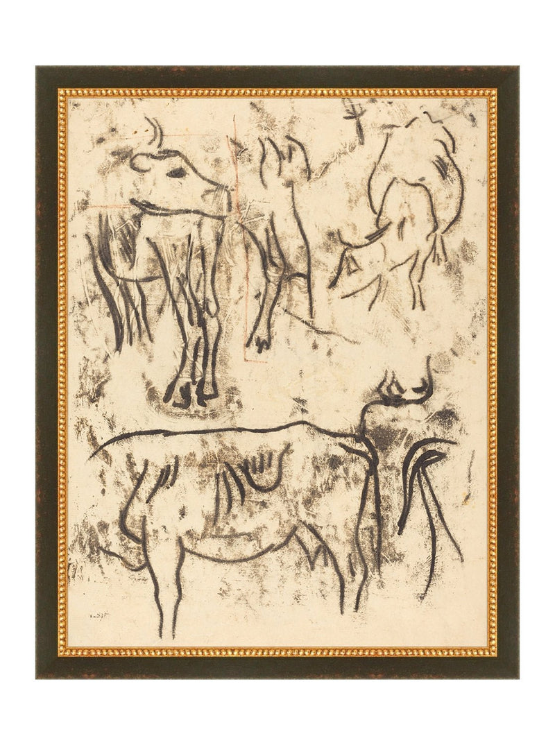 Cattle Study - HJART0080 - BLK - 11x14