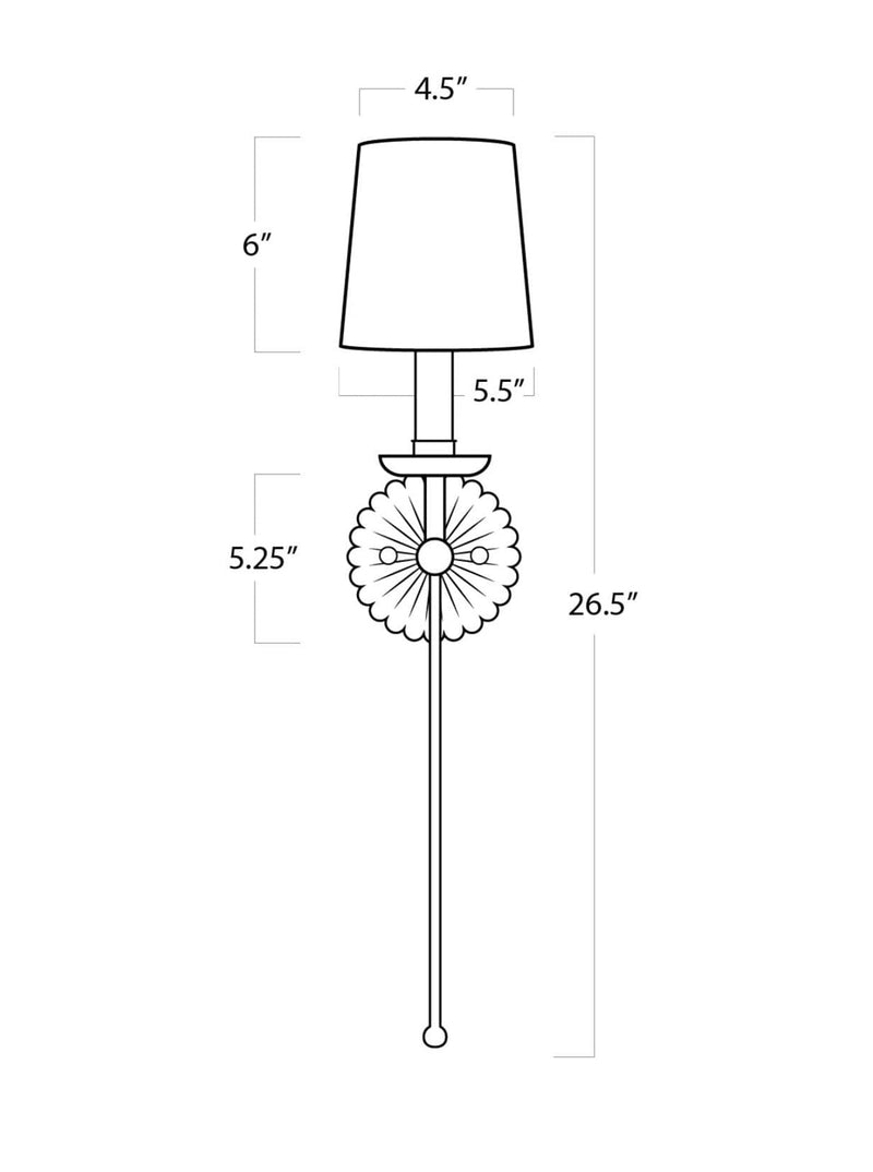 Cleo Single Sconce - HJLHT0283 - OS