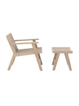 Dennis Outdoor Chair + Ottoman - HJCHR0379 - OTT - BRN