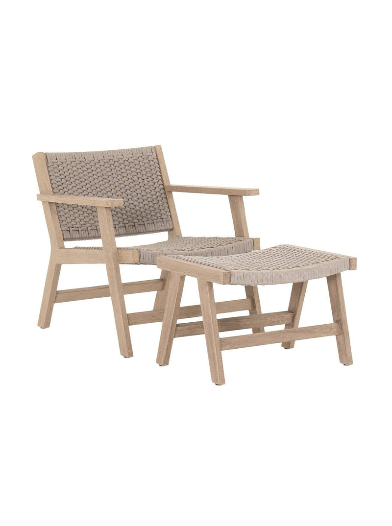 Dennis Outdoor Chair + Ottoman - HJCHR0379 - OTT - BRN