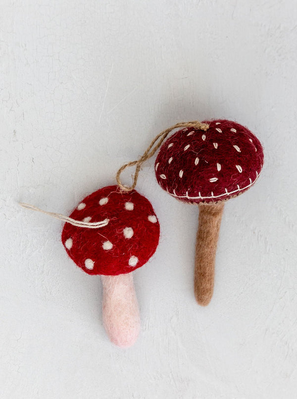 Felt Mushroom Ornament - HJHOL0092 - S