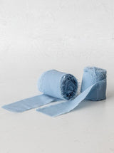 Fringed Chiffon Ribbon - HJDCR0174 - BLU