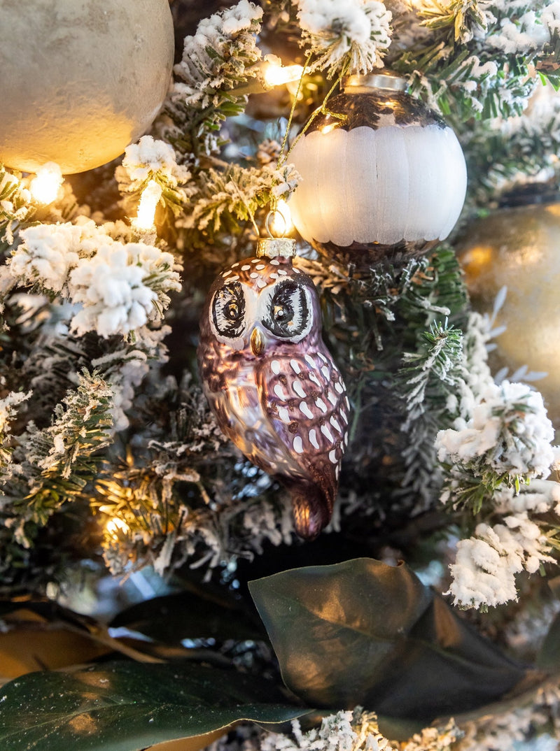 Glass Owl Ornament - HJHOL0255 - 1