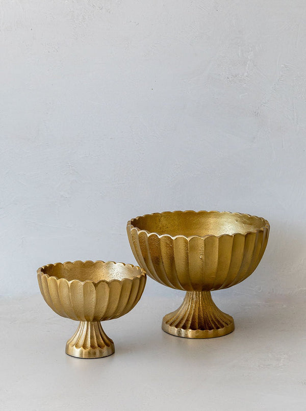 Gold Scalloped Compote - HJHOL0213 - SET