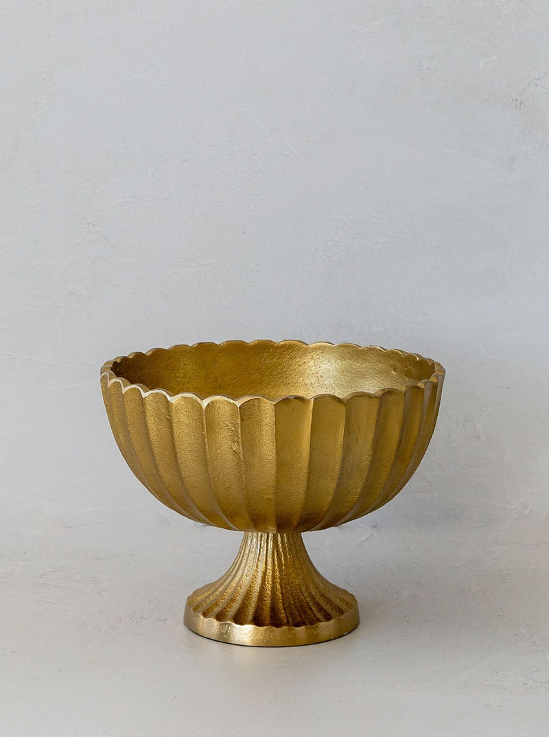 Gold Scalloped Compote - HJHOL0213 - L