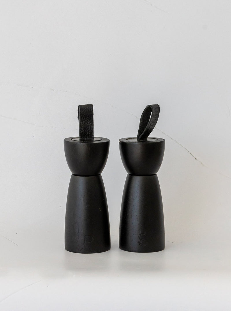 Leather Handled Salt & Pepper Mill Set - HJKIT0065 - SET