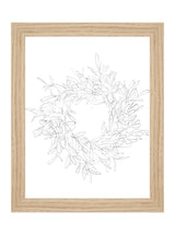 Olive Wreath Sketch - HJART0075 - OAK - 8x10