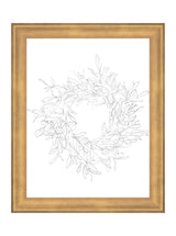 Olive Wreath Sketch - HJART0075 - GLD - 8x10