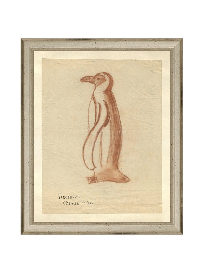 Penguin Sketch - HJART0184 - SIL - 8x10