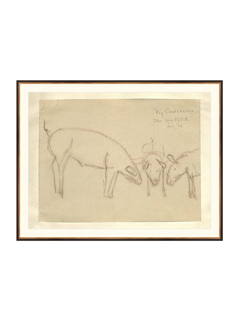 Pig Sketch - HJART0268 - BDG - 35x45