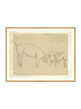 Pig Sketch - HJART0268 - GLD - 35x45