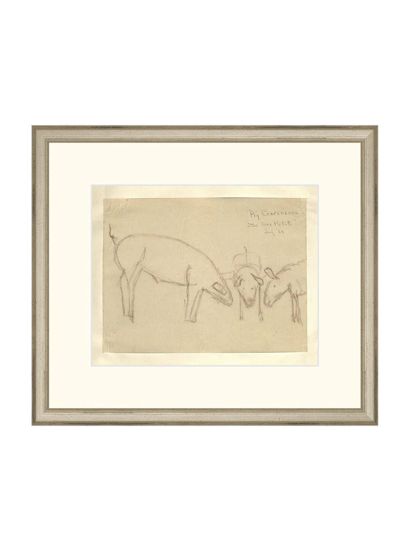 Pig Sketch - HJART0268 - SLV - 13x15