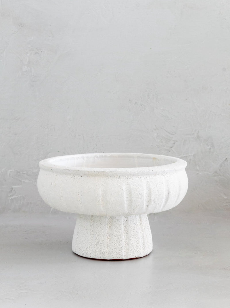 Plaster Pedestal Bowl - HJDCR0100 - OS