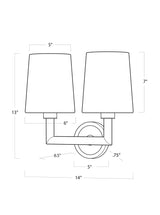 Preston Double Sconce - HJLHT0290 - NK