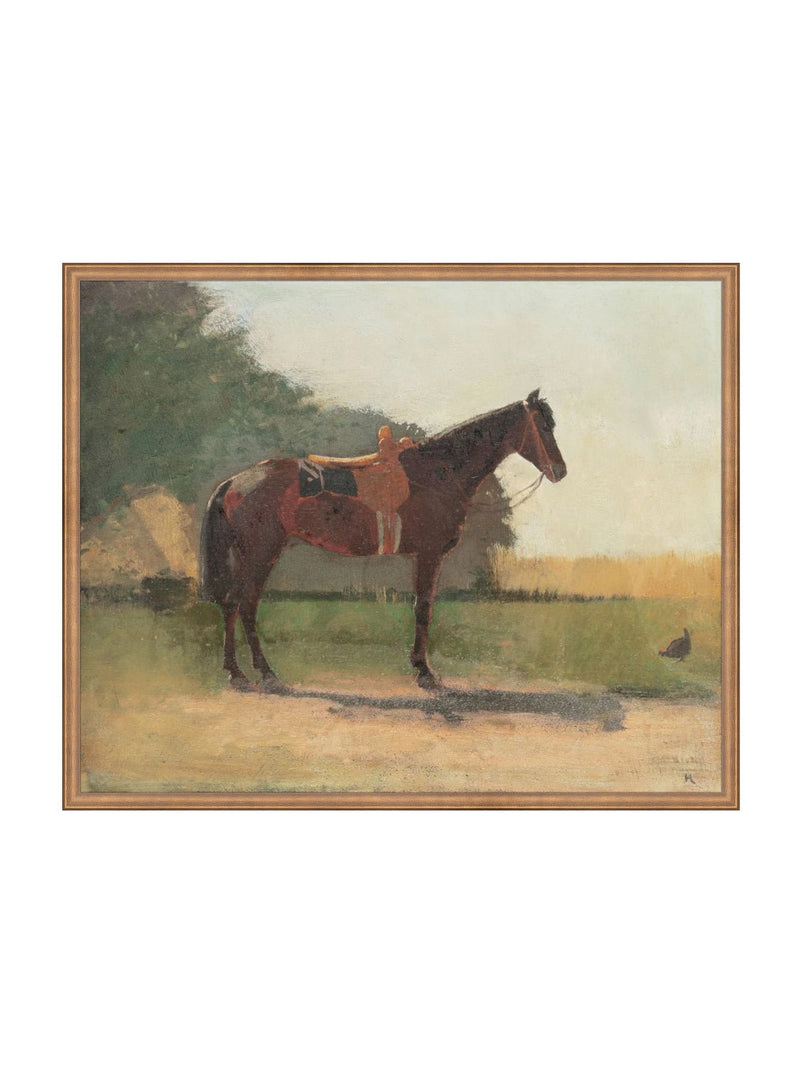 Saddled Horse - HJART0179 - BNZ - 24x30