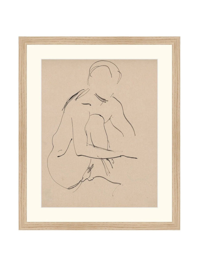 Seated Figure - HJART0274 - OAK - 15x18