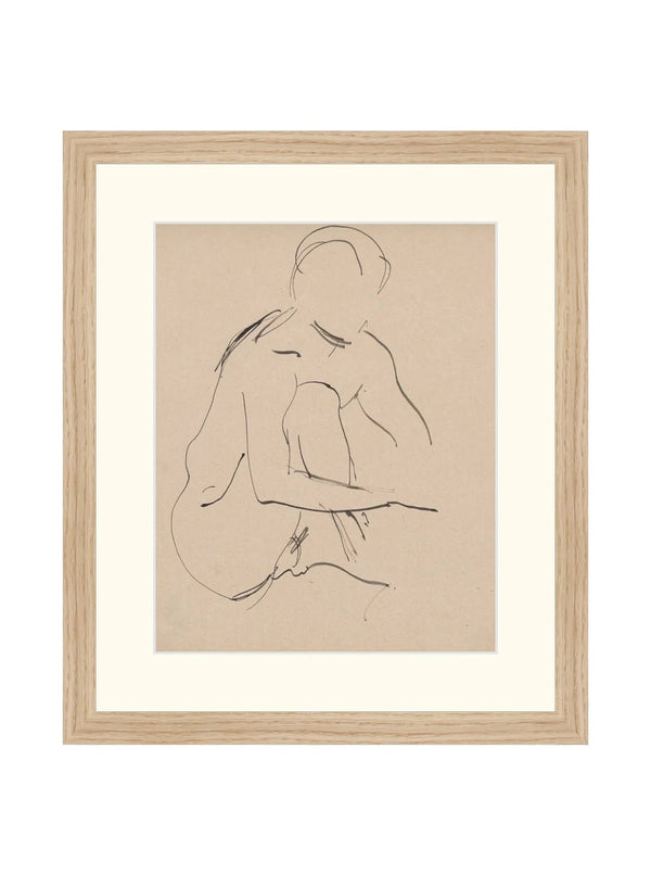 Seated Figure - HJART0274 - OAK - 12x14