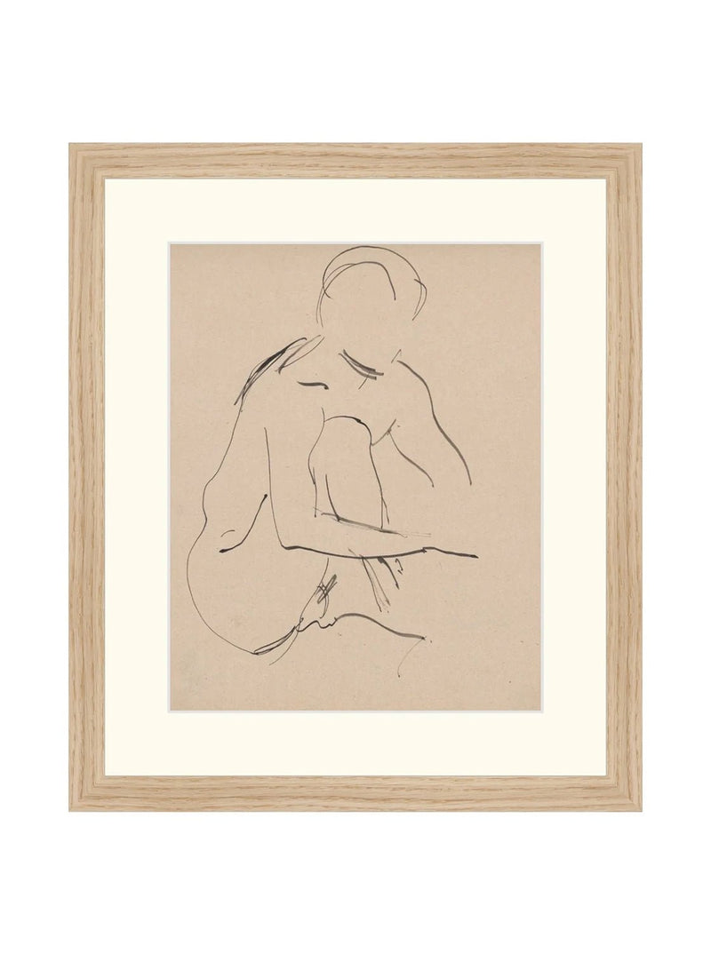 Seated Figure - HJART0274 - OAK - 12x14