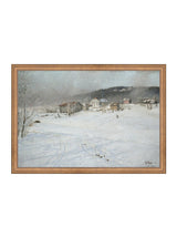 Snowbound Village - HJART0074 - BRZ - 14x20