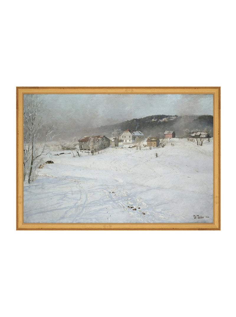 Snowbound Village - HJART0074 - GLD - 14x20