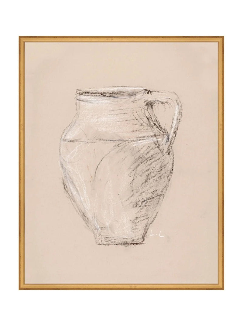 Vase Drawing - HJART0278 - GLD - 24x30