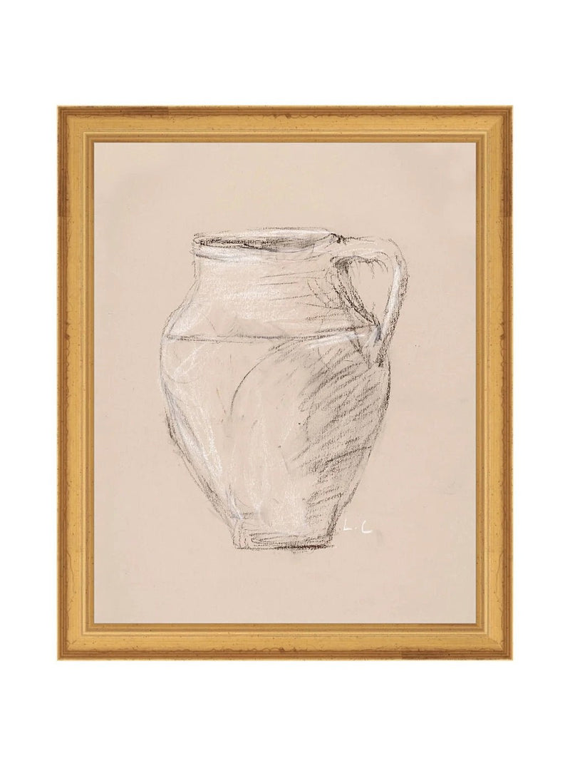 Vase Drawing - HJART0278 - GLD - 8x10