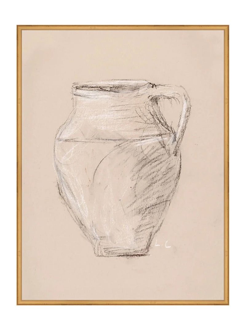 Vase Drawing - HJART0278 - GLD - 30x40