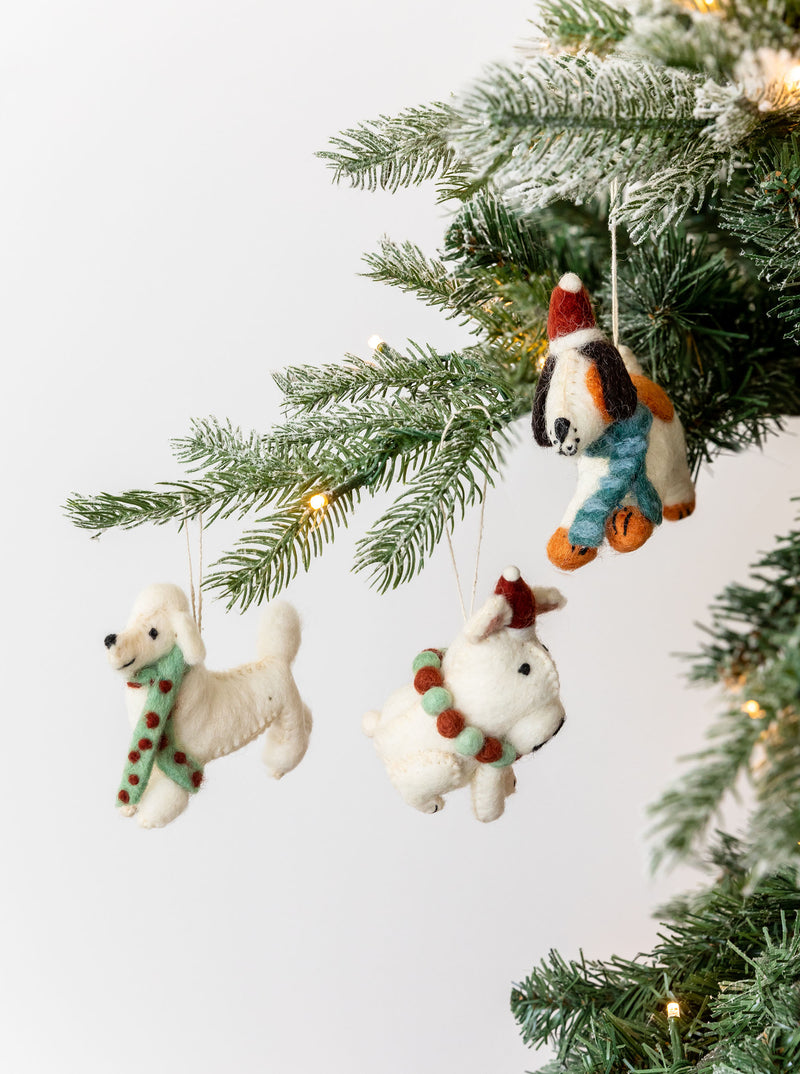 Felt Poodle Ornament